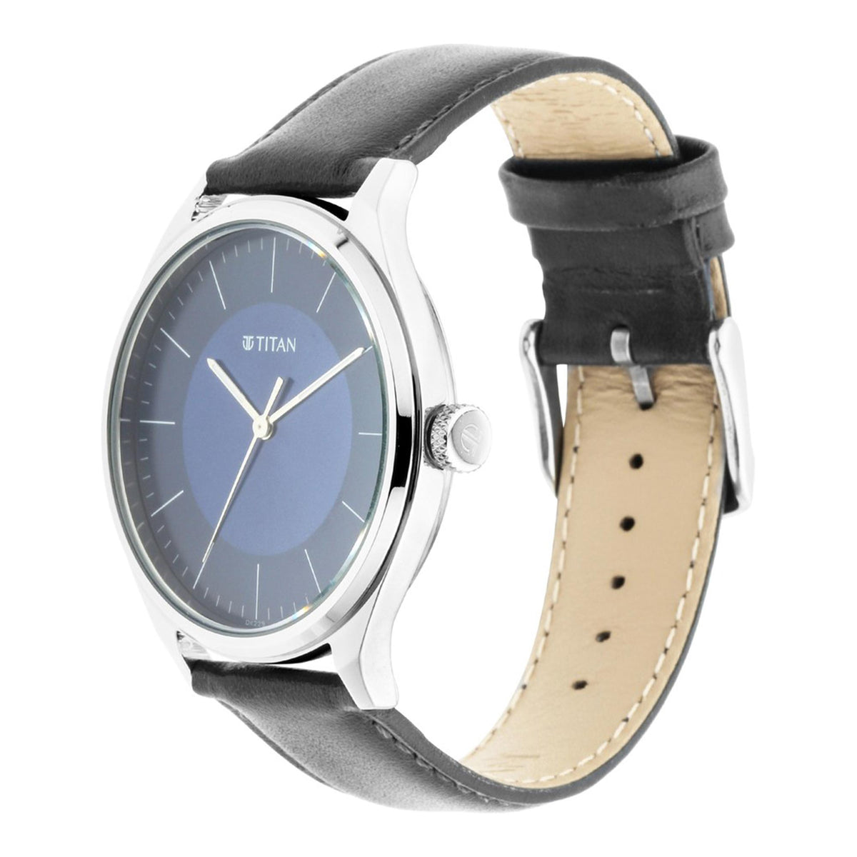 Titan Men's Urban Edge Lustrous Blue Dial Leather Watch