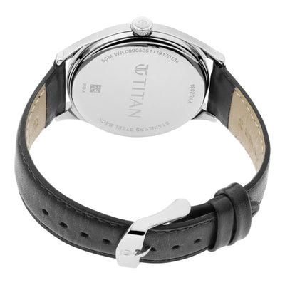 Titan Men's Urban Edge Lustrous Blue Dial Leather Watch
