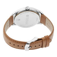 Titan Men's Urban Edge Lustrous White Dial Leather Watch