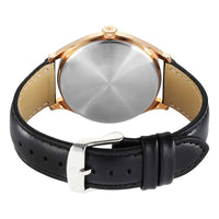 Titan Silver Dial Black Leather Strap Analog with Date Watch for Men