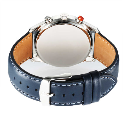 Titan Octane Quartz Multifunction Blue Dial With Blue Leather Strap Watch For Men