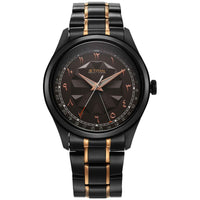 Titan Black Dial Two Toned Stainless Steel Strap Analog Watch for Men