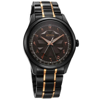 Titan Black Dial Two Toned Stainless Steel Strap Analog Watch for Men
