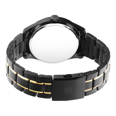 Titan Regalia Opulent Quartz Analog with Day and Date Black Dial Two Toned Stainless Steel Strap Watch for Men