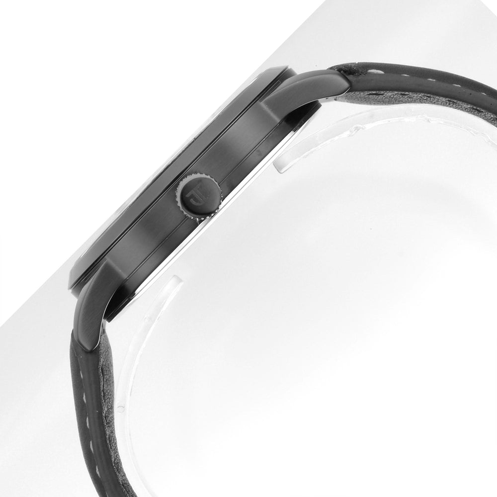 Titan Quartz Multifunction Black Dial Leather Strap Watch for Men