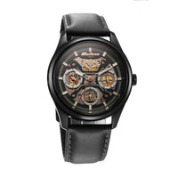 Titan Octane Black Dial Leather Strap Multifunction Watch for Men