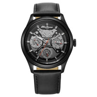 Titan Octane Black Dial Leather Strap Multifunction Watch for Men