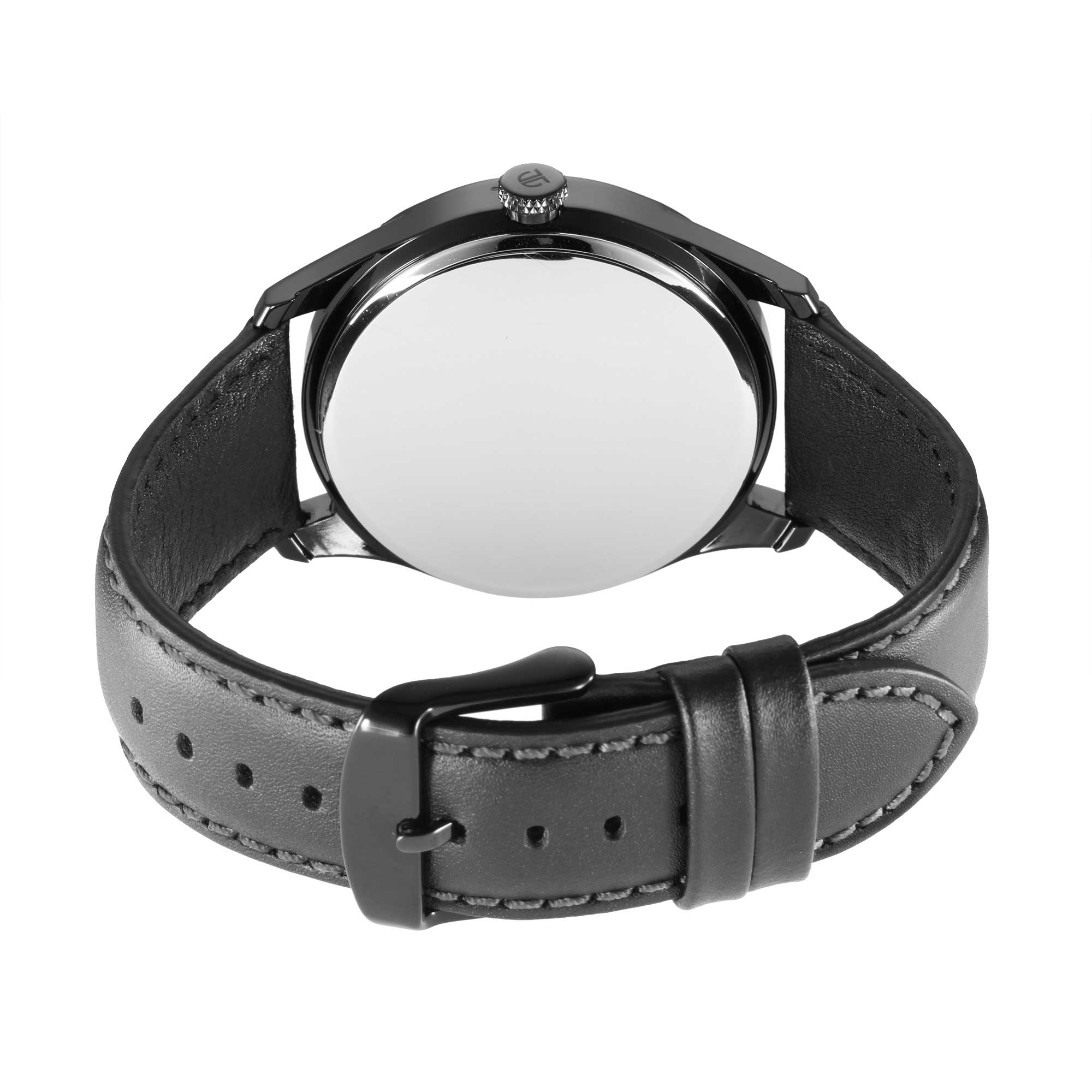 Titan Octane Black Dial Leather Strap Multifunction Watch for Men
