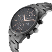 Titan Workwear Multifunction Black Round Dial Black Metal Strap Watch For Men