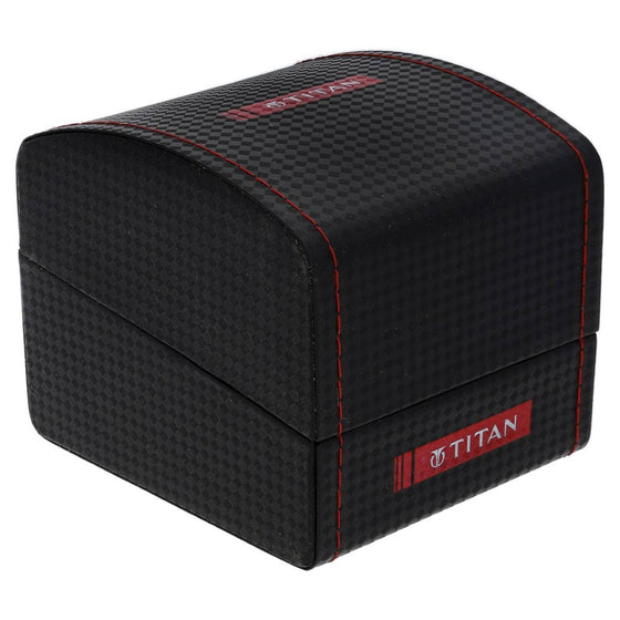 Titan Workwear Multifunction Black Round Dial Black Metal Strap Watch For Men