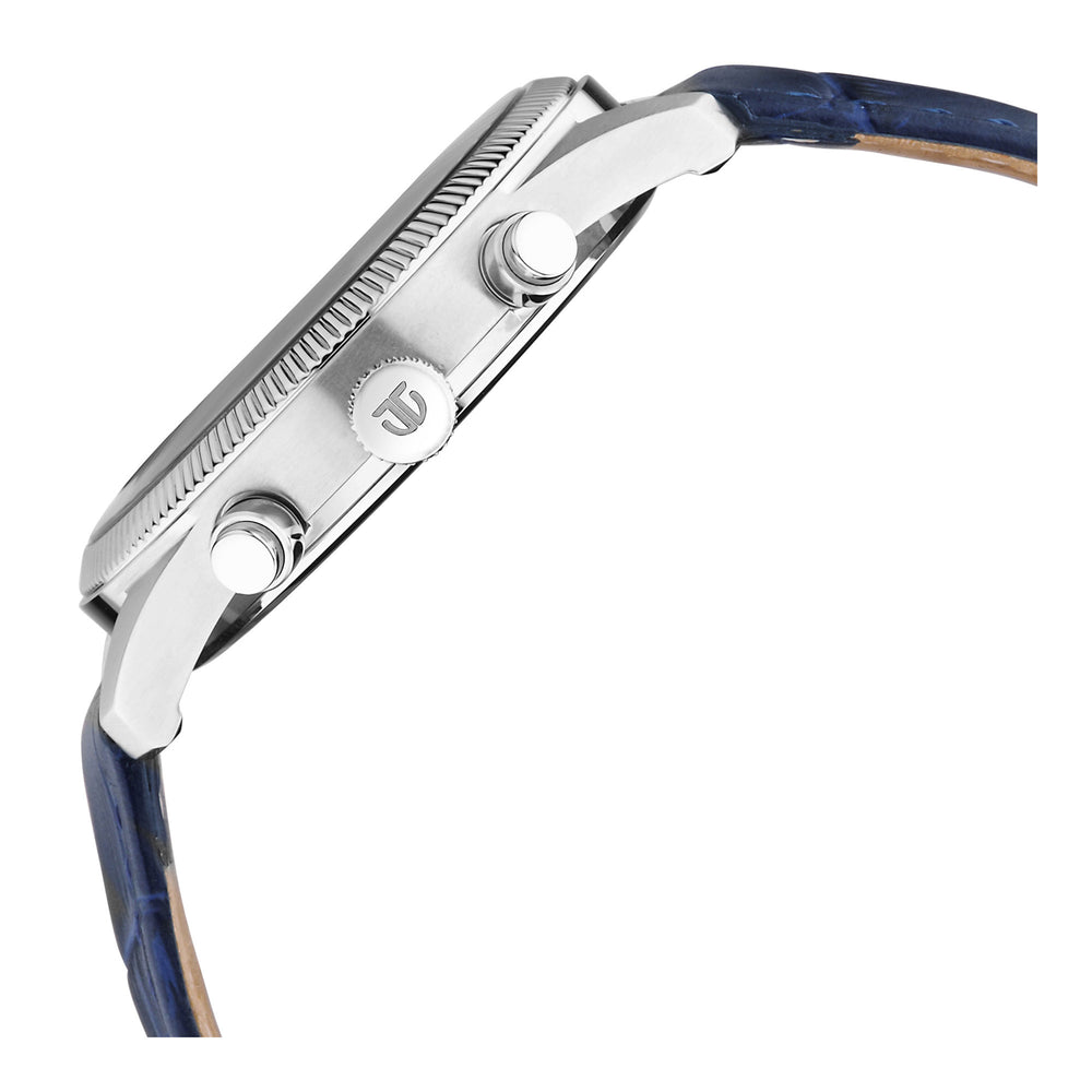 Titan Blue Dial Leather Strap Analog with Day and Date Watch for Men