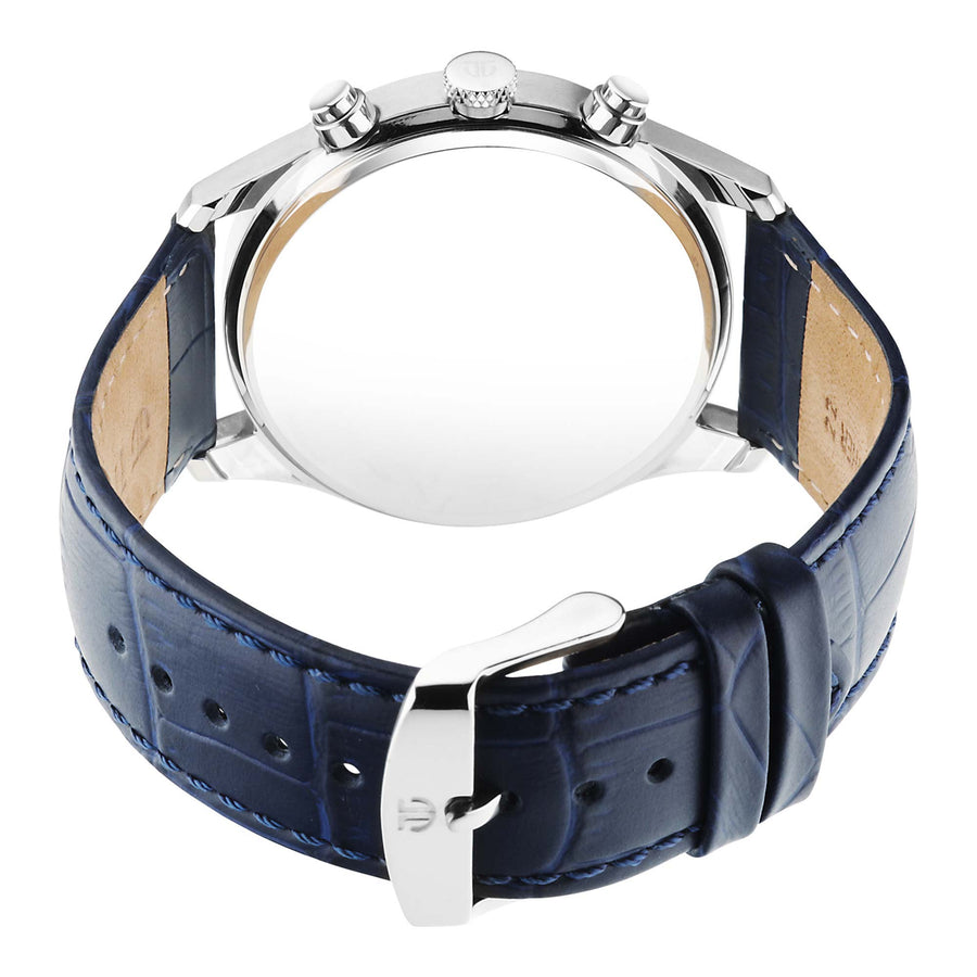 Titan Blue Dial Leather Strap Analog with Day and Date Watch for Men