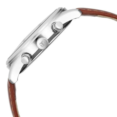 Titan Grey Dial Brown Leather Strap Analog with Day and Date Watch for Men