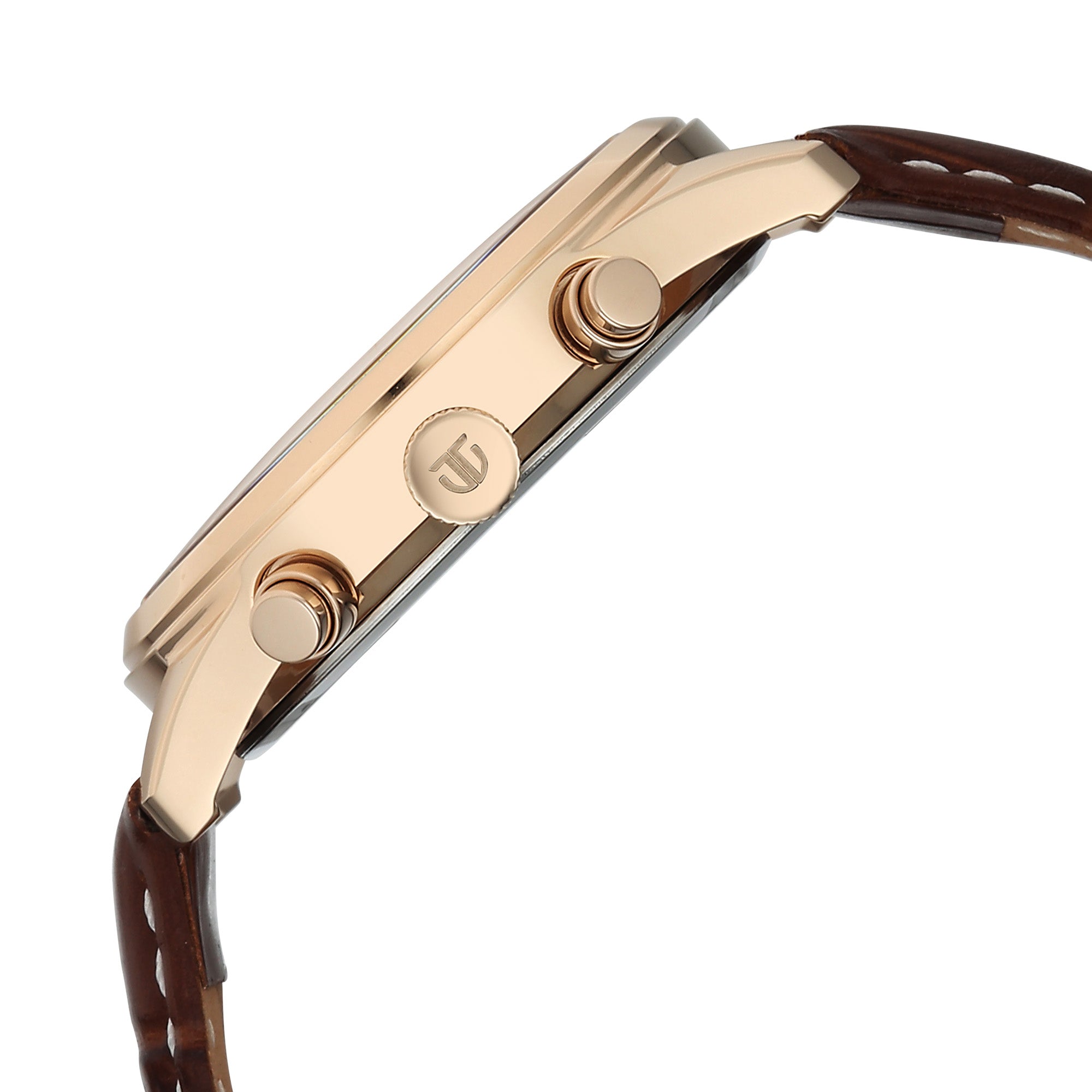 Titan Classique Cream Dial Brown Leather Strap Multifunction Watch for Men