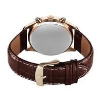 Titan Classique Cream Dial Brown Leather Strap Multifunction Watch for Men