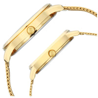 Titan Bandhan Champagne Dial Gold Stainless Steel Strap Analog Watch for Couple