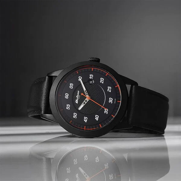 Titan Octane Quartz Analog with Date Black Dial With Black Leather Strap Watch For Men
