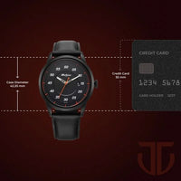 Titan Octane Quartz Analog with Date Black Dial With Black Leather Strap Watch For Men