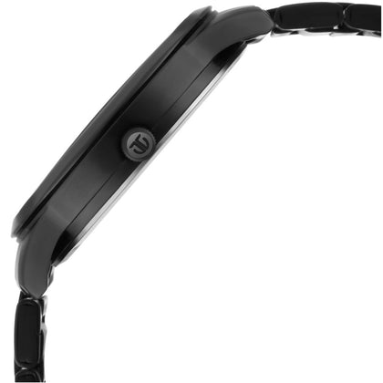 Titan Minimals Quartz Analog with Date Black Dial Black Metal Strap Watch For Men