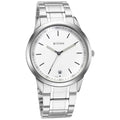 Titan White Dial Silver Metal Strap Analog with Date Watch for Men