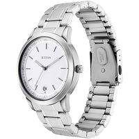 Titan White Dial Silver Metal Strap Analog with Date Watch for Men