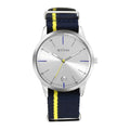 Titan Grey Dial Blue Strap Blue Fabric Analog with Date Watch for Men