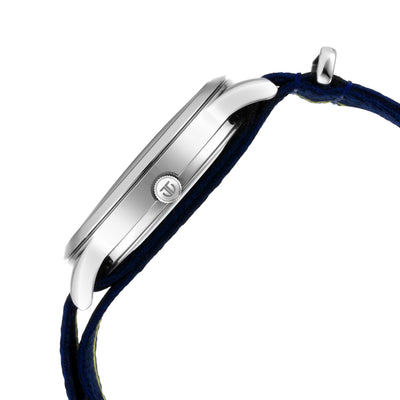 Titan Grey Dial Blue Strap Blue Fabric Analog with Date Watch for Men