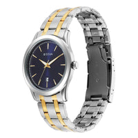 silver watch with gold for men 
