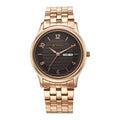 Titan Brown Dial Rose Gold Stainless Steel Strap Analog with Day and Date Watch for Men