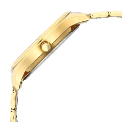 Titan Green Dial Gold Stainless Steel Strap Analog with Day and Date Watch for Men