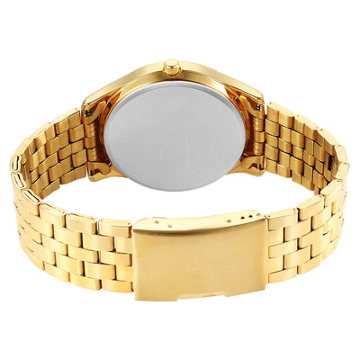 Titan Green Dial Gold Stainless Steel Strap Analog with Day and Date Watch for Men