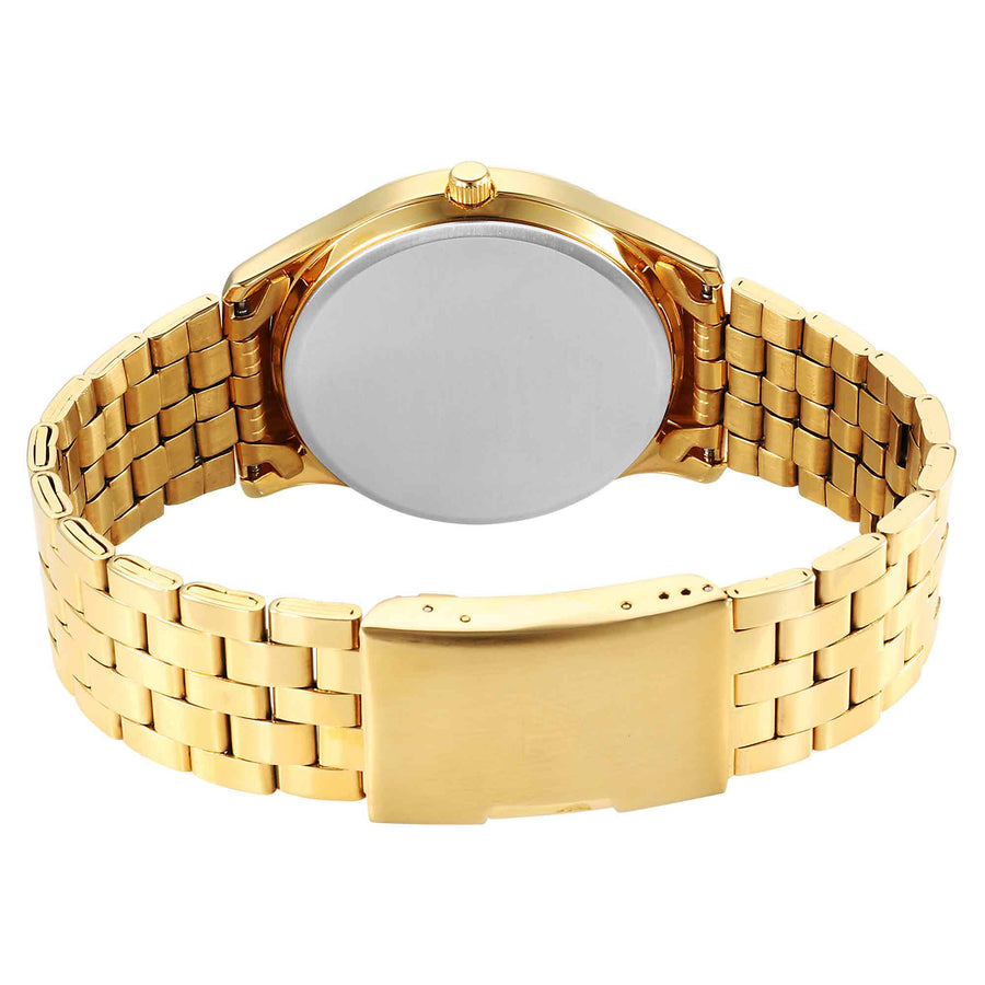 Titan Green Dial Gold Stainless Steel Strap Analog with Day and Date Watch for Men