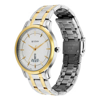 Titan White Dial Alog Watch for Men