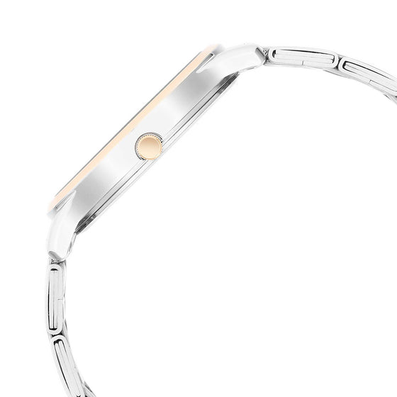 Titan Karishma Quartz Analog Black Dial Two Toned Stainless Steel Strap Watch For Men