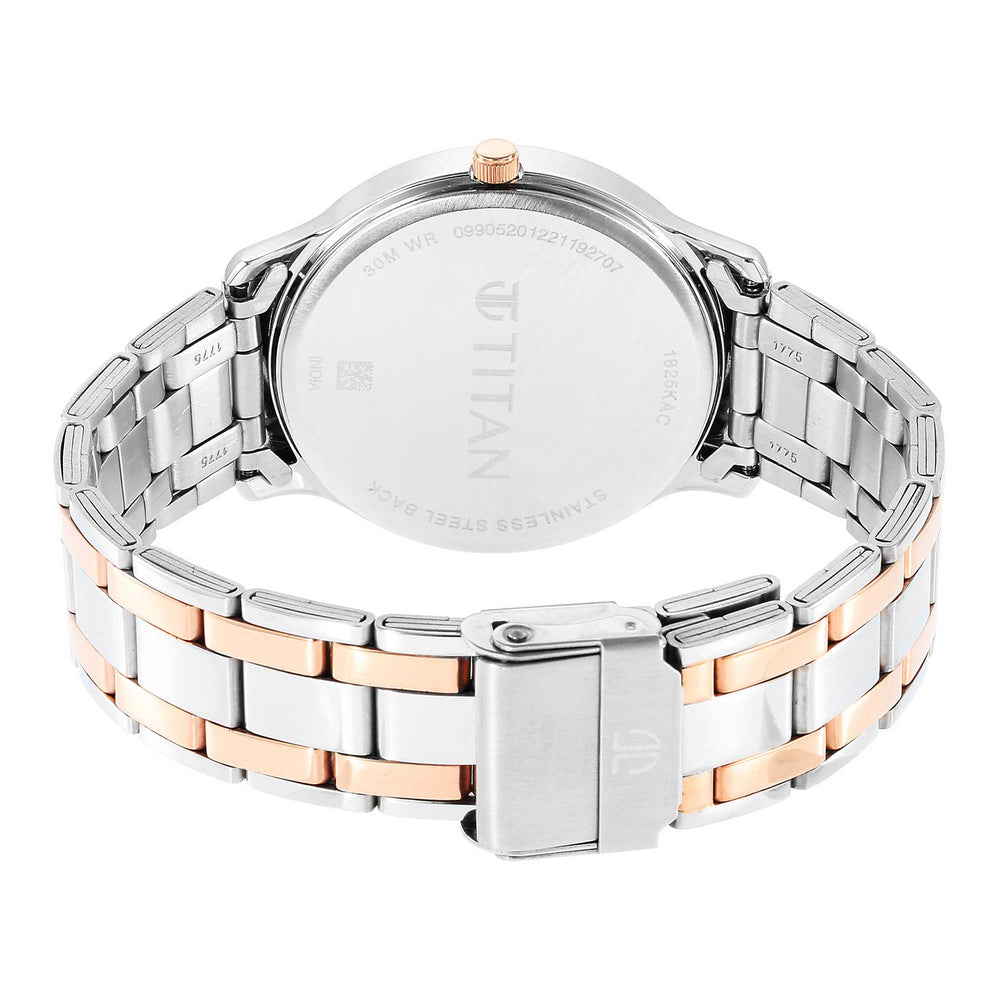 Titan Green Dial Two Toned Stainless Steel Strap Analog Watch for Men
