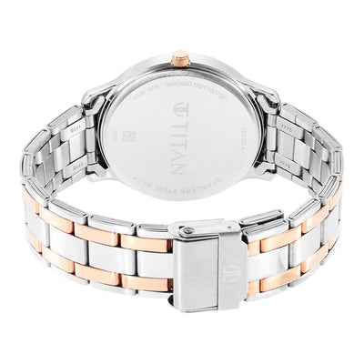 Titan Green Dial Two Toned Stainless Steel Strap Analog Watch for Men