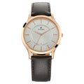 Titan Analog with Date Silver Dial Quartz Leather Strap watch for Men