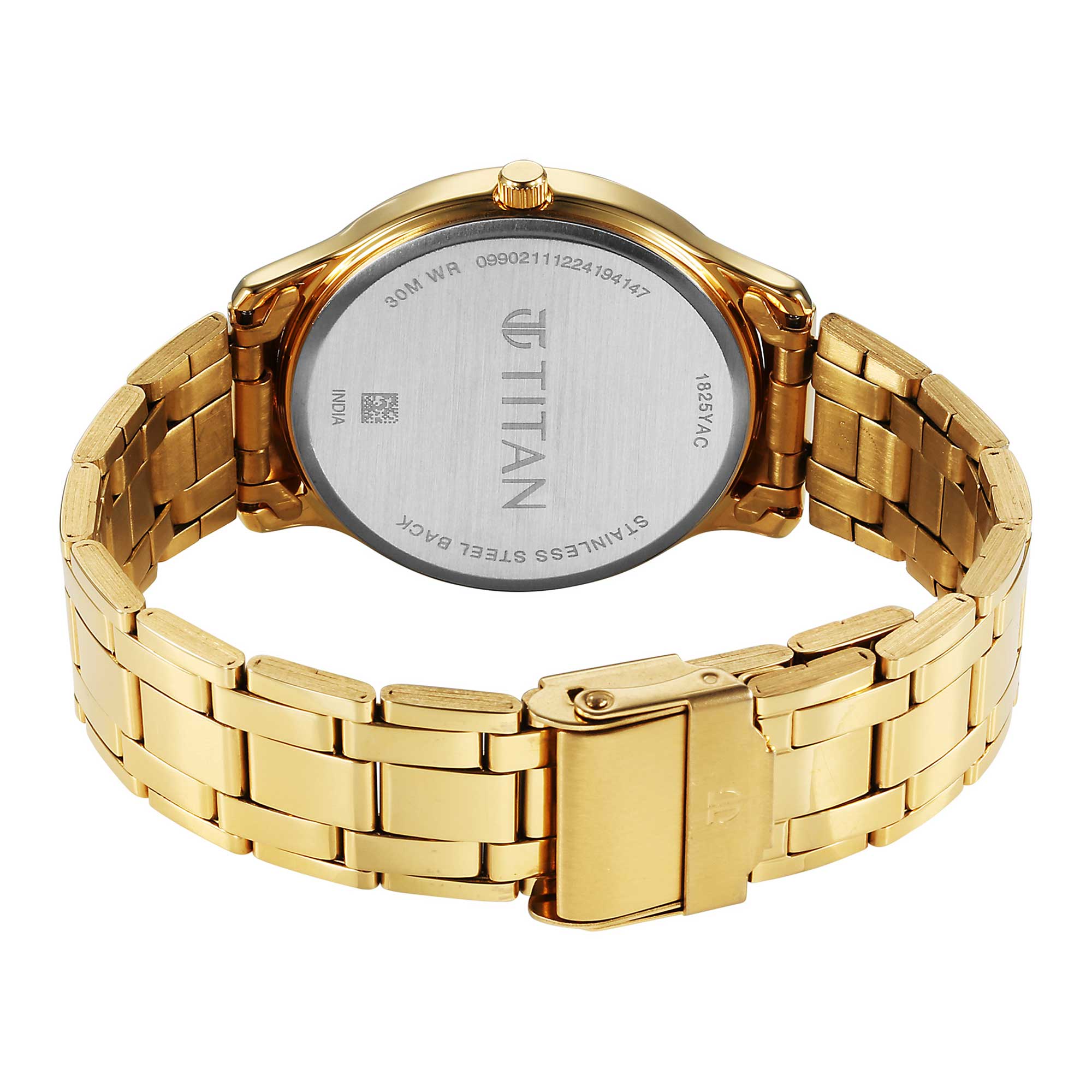 Titan Silver White Dial Alog Watch for Men (1825YM14)