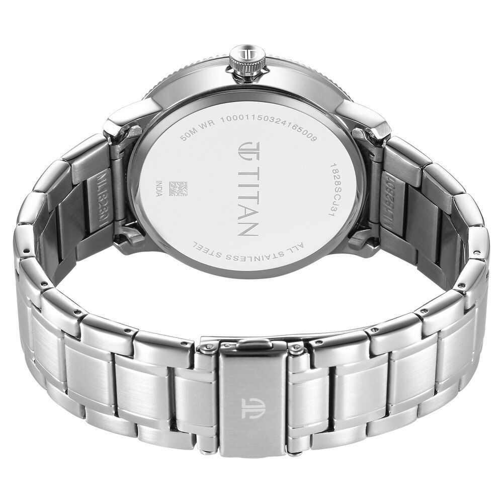 Titan Regalia Blue Dial Silver Stainless Steel Strap Analog Watch for Men