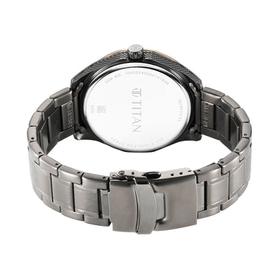Titan Regalia Opulent Quartz Analog Silver Dial Silver Stainless Steel Strap Watch for Men