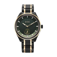 Titan Green Dial Two Toned Stainless Steel Strap Analog Watch For Men