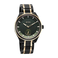 Titan Green Dial Two Toned Stainless Steel Strap Analog Watch For Men
