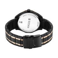 Titan Green Dial Two Toned Stainless Steel Strap Analog Watch For Men