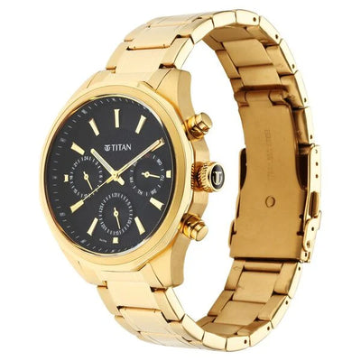 Titan Regalia Opulent Silver Dial Quartz Multifunction Stainless Steel Strap watch for Men