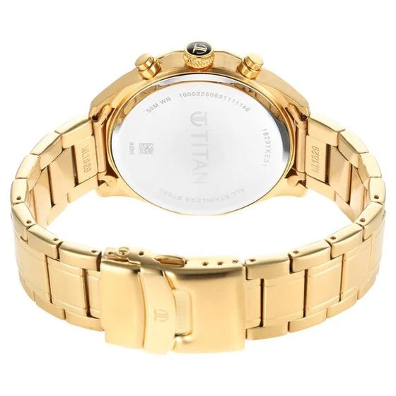 Titan Regalia Opulent Silver Dial Quartz Multifunction Stainless Steel Strap watch for Men