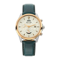 Titan Maritime White Dial Leather Strap Chronograph Watch for Men