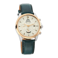Titan Maritime White Dial Leather Strap Chronograph Watch for Men