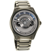 Titan Maritime Anthracite Dial Silver Stainless Steel Strap Multifunction Watch for Men