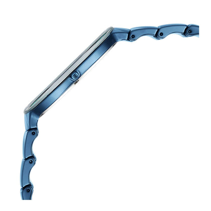 Titan Edge Squircle Quartz in Atlantic Blue with Glossy Ceramic Unisex Watch