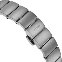 Titan Edge Squircle Grey Dial Titanium Strap Analog Watch For Men